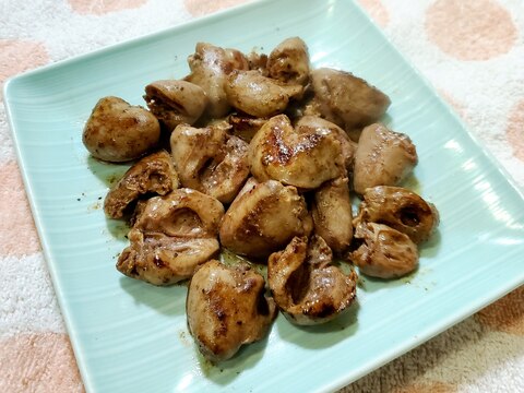 鶏ハツのスパイシー塩焼き